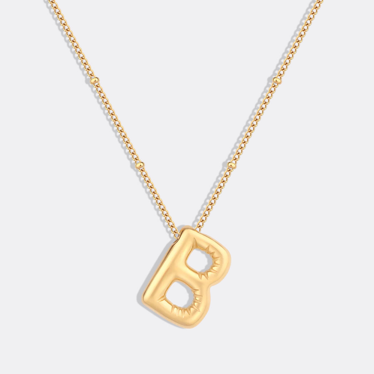 Balloon Initial Necklace with Satellite Chain – Mint & Lily
