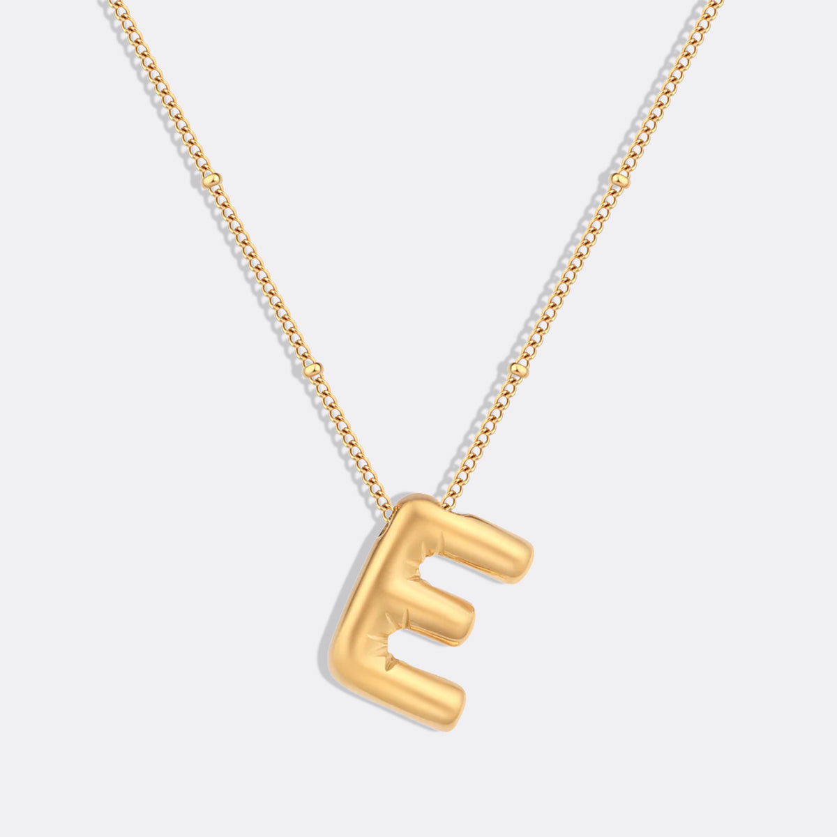 Balloon Initial Necklace with Satellite Chain – Mint & Lily