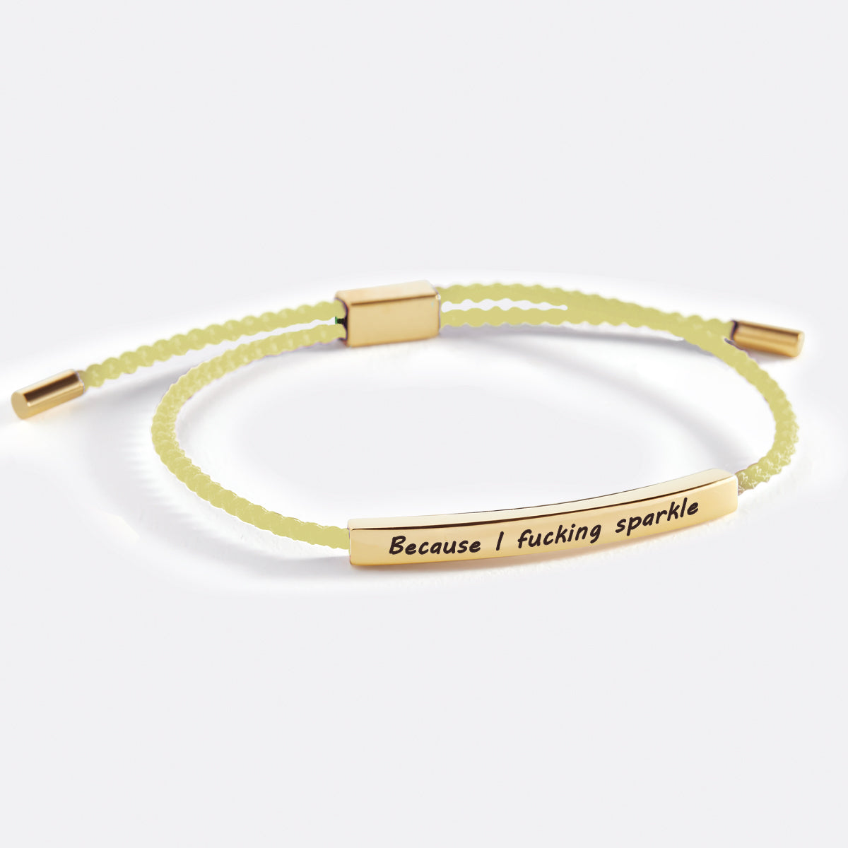 Because I F♥cking Sparkle Inspire Bracelet – Mint & Lily