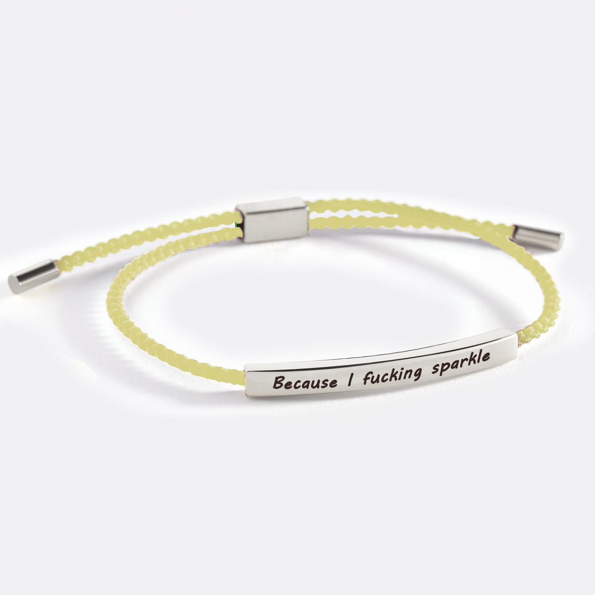 Because I F♥cking Sparkle Inspire Bracelet – Mint & Lily