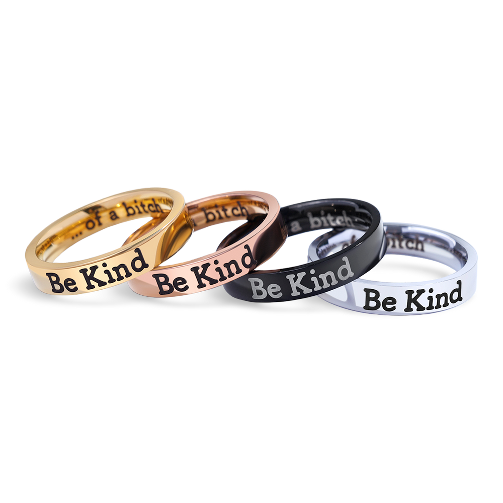 Be Kind Mantra Ring - 18k Gold Over Sterling Silver / 5