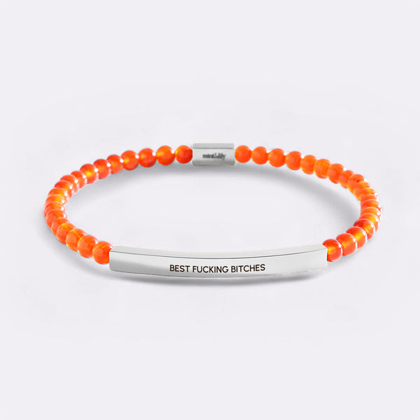 Best Fucking Bitches Beaded Inspire Bracelet – Mint & Lily