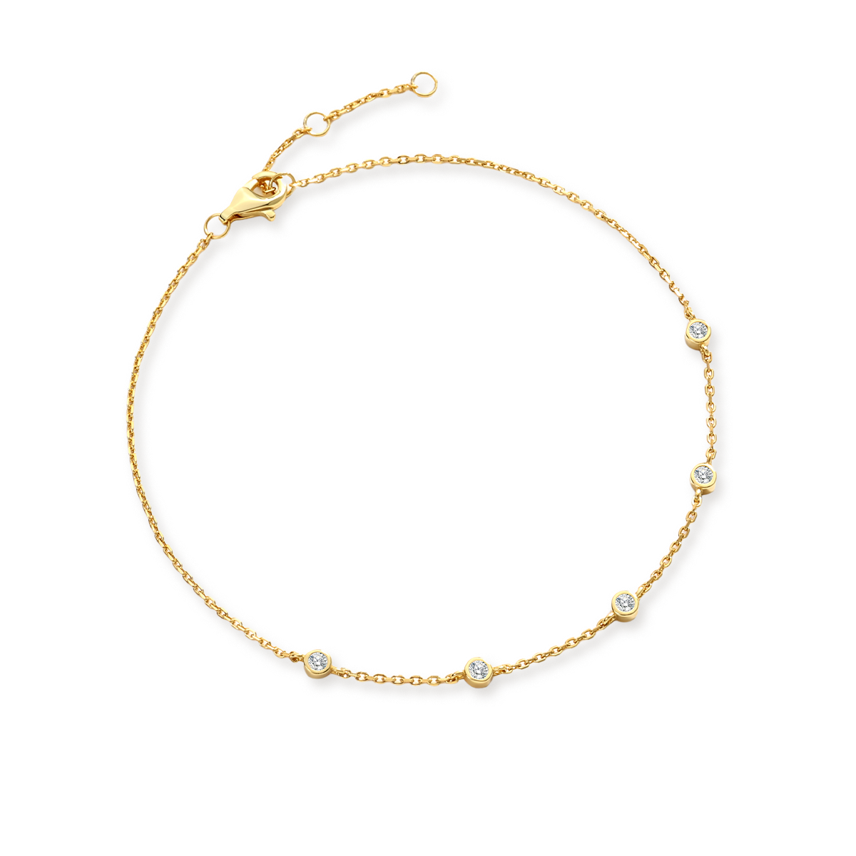 Bezel Set Diamond Bracelet