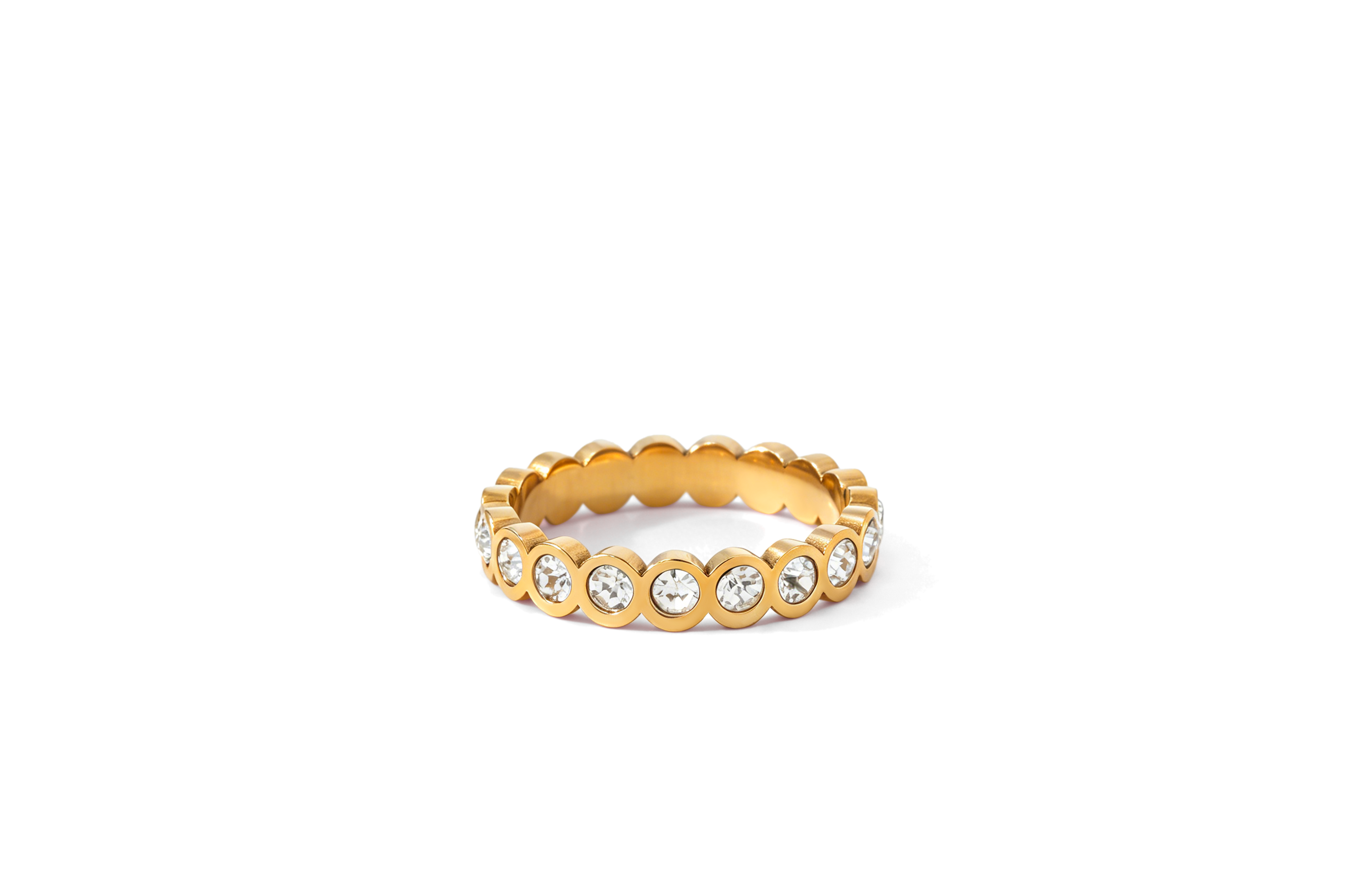 Bezel Set Eternity Stacking Ring