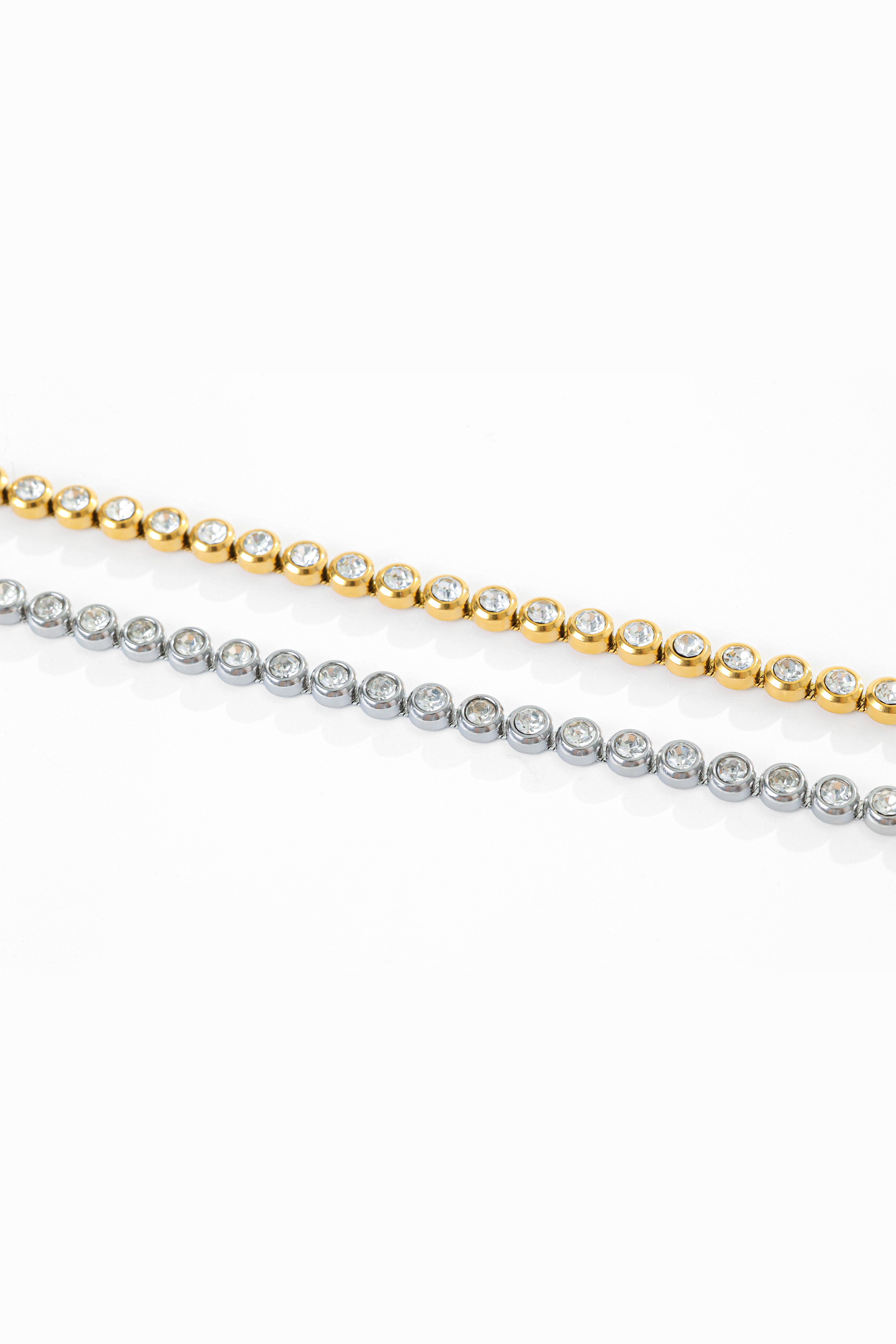Bezel Tennis Bracelet – Mint & Lily