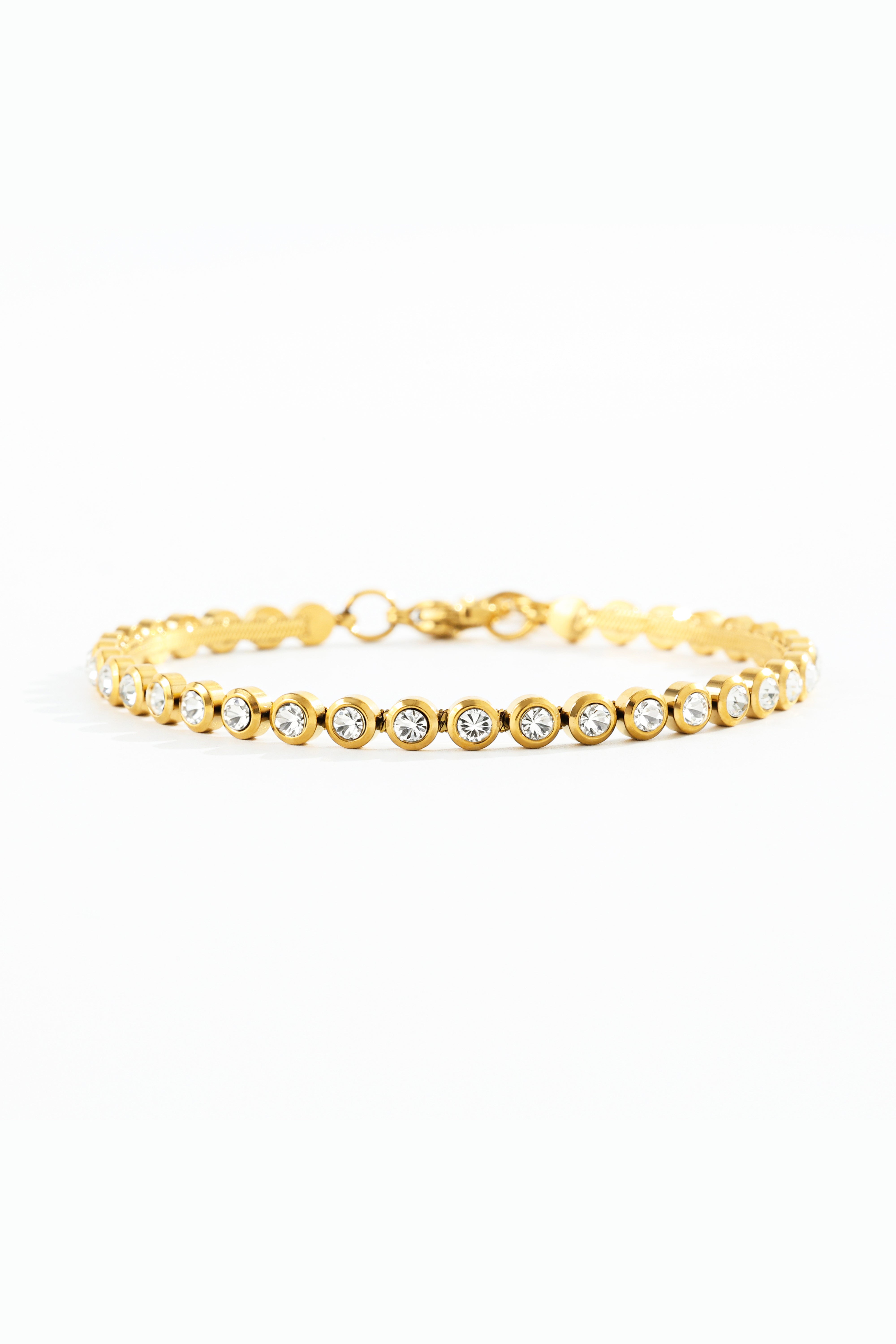 Bezel Tennis Bracelet – Mint & Lily