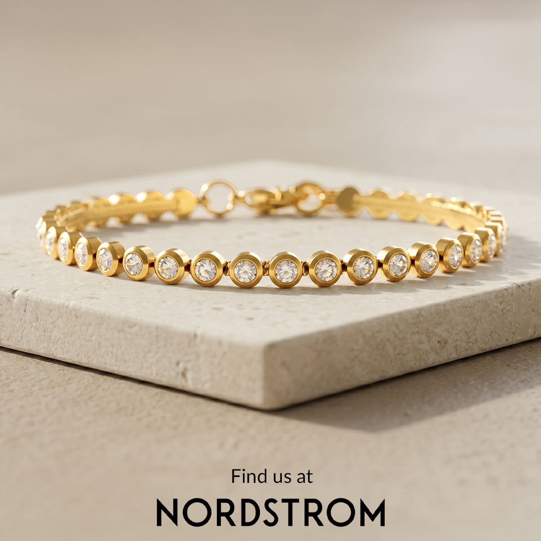 Bezel Tennis Bracelet – Mint & Lily