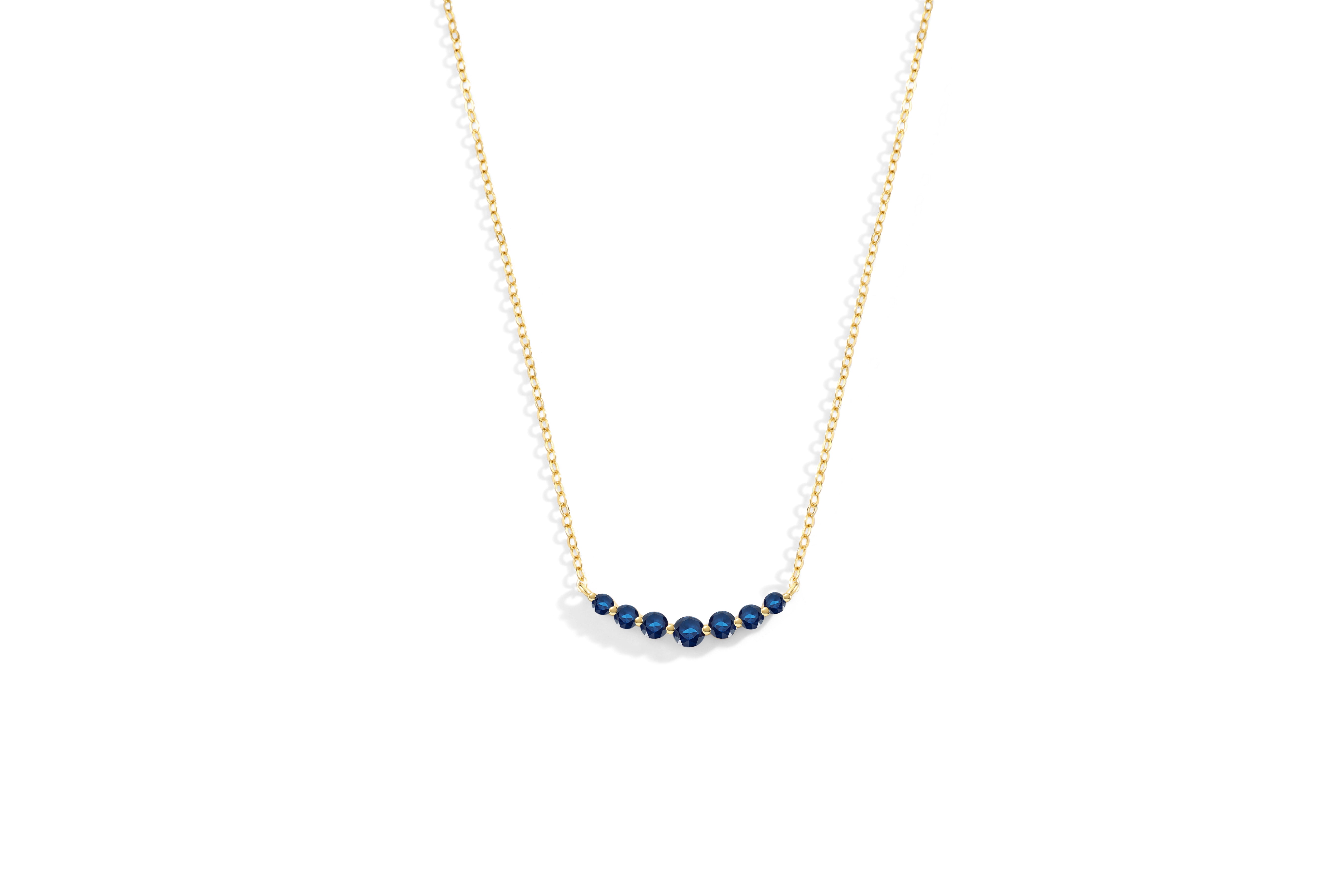 Birthstone Arc Necklace – Mint & Lily