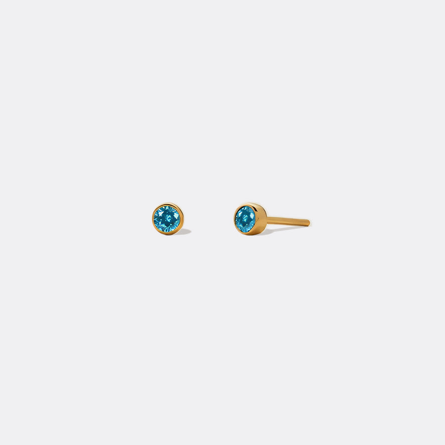 Birthstone Bezel Studs Mint & Lily