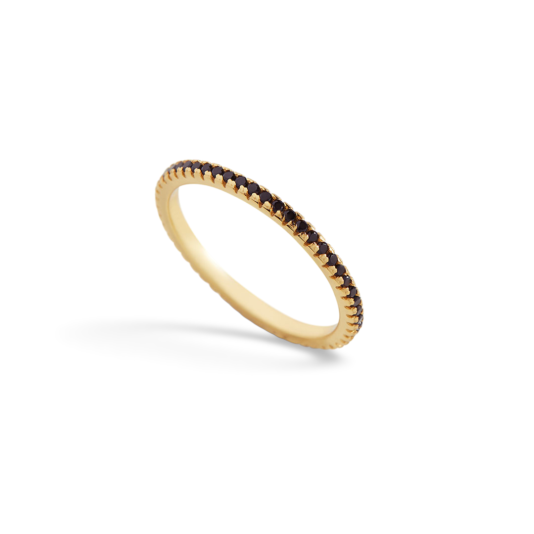 Black Diamond Eternity Stacking Ring