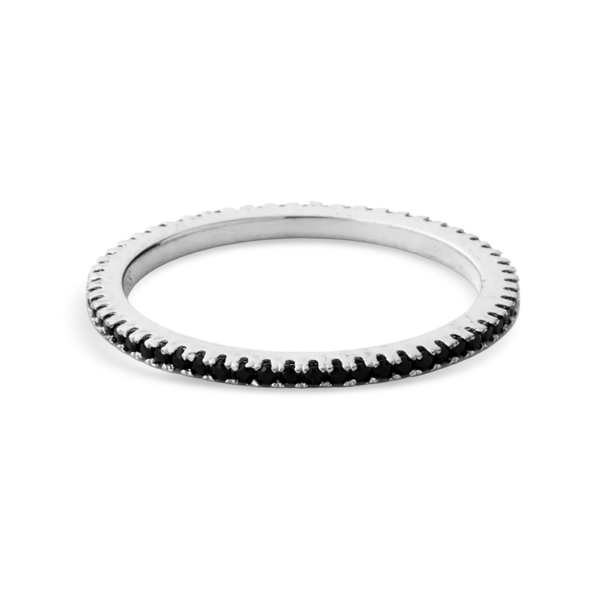 Black Diamond Eternity Stacking Ring