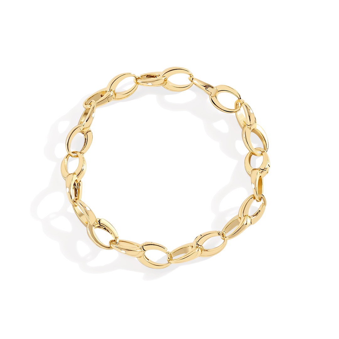 Bold Cable Link Charm Bracelet