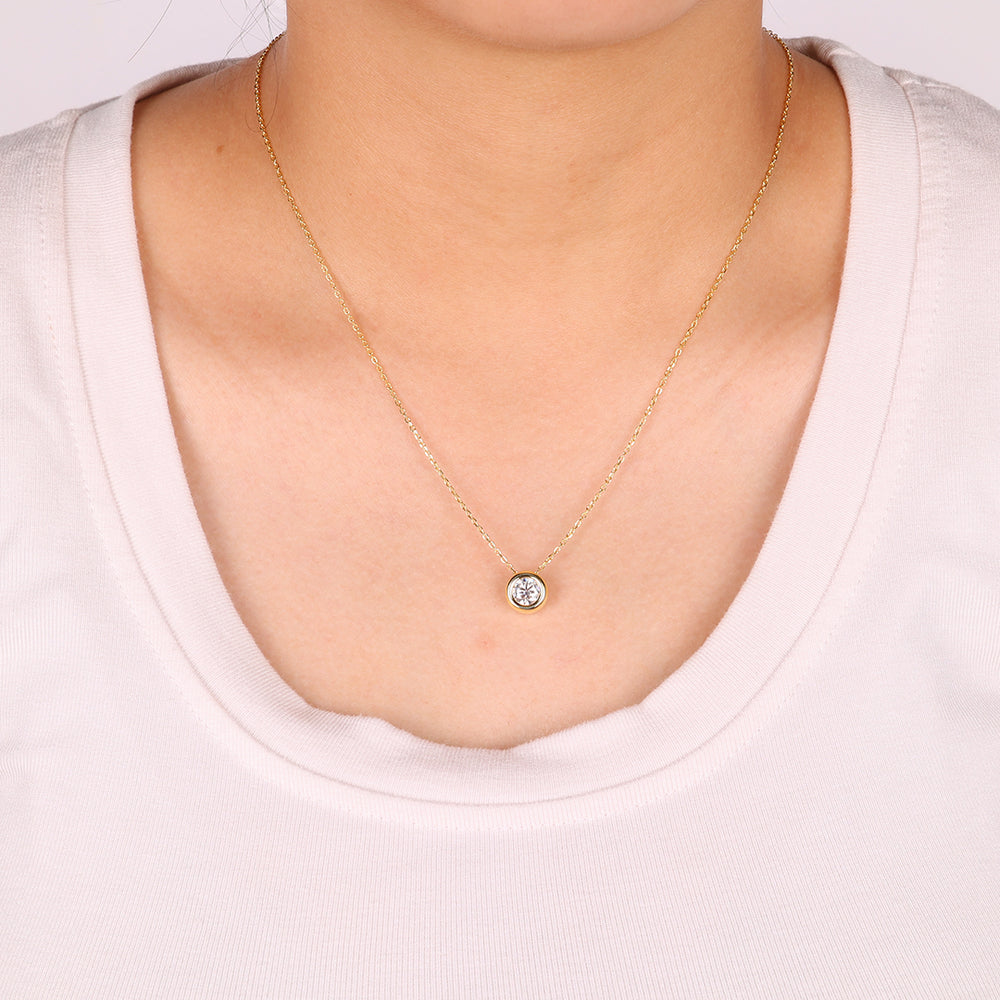Bubble Solitaire Necklace – Mint Lily1
