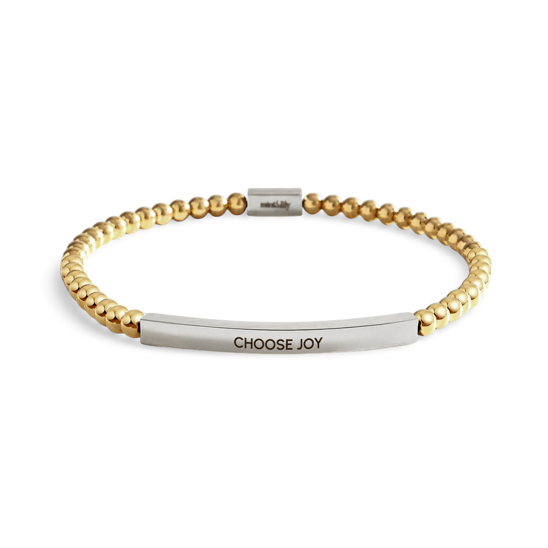 Choose Joy Beaded Inspire Bracelet – Mint & Lily