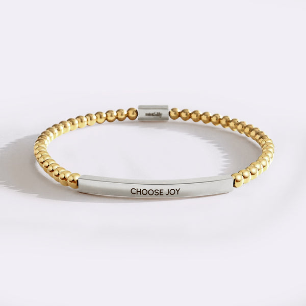 Choose Joy Beaded Inspire Bracelet – Mint & Lily