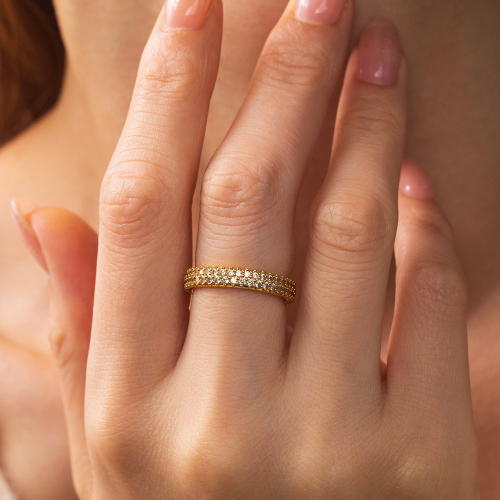 Classic Pave Band - Gold / 7