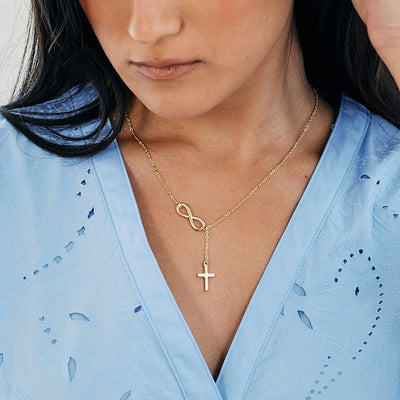 Cross and Infinity Necklace