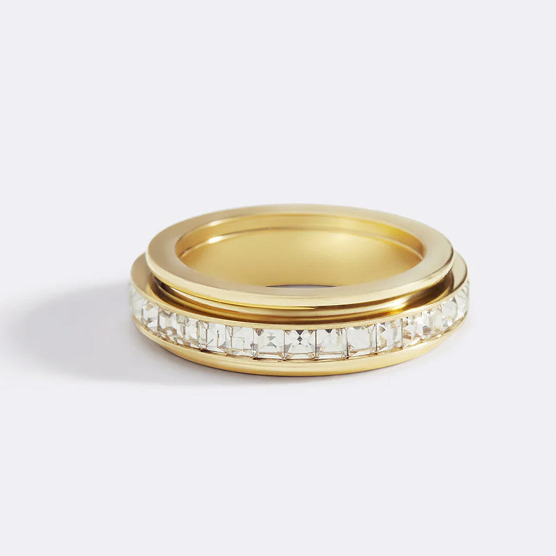 Mint & Lily Crystal Statement Spinning Fidget Ring