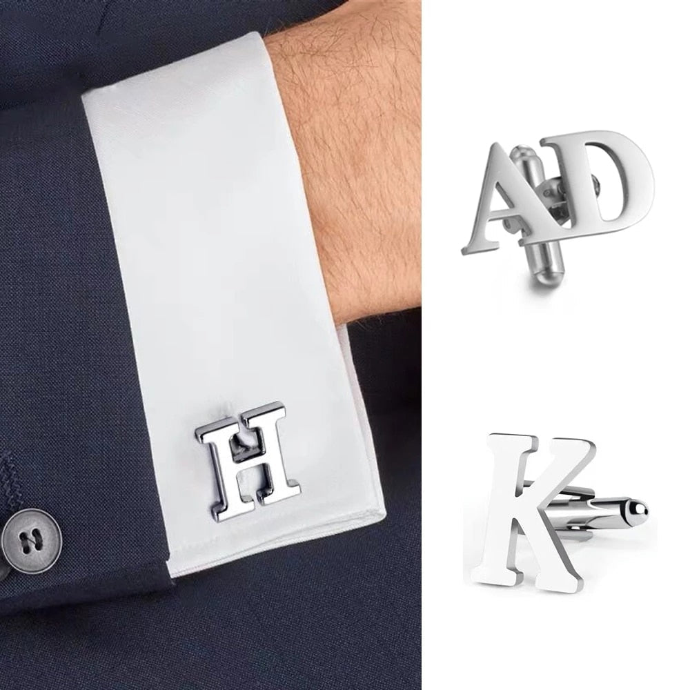 Monogrammed Cufflinks With Initials Mint Lily monogrammed-cufflinks-with-initials-mint-lily