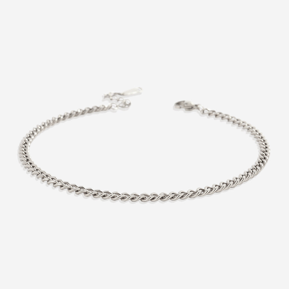 Tobillera con cadena de eslabones - Plata