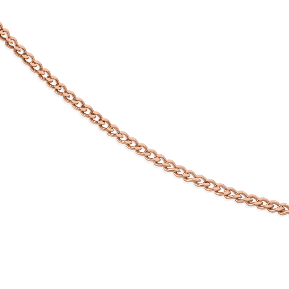 Panzerkette Fußkettchen - 18 Karat Roségold vergoldet