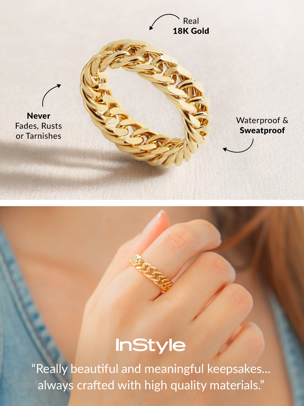 Curb Chain Ring – Mint & Lily