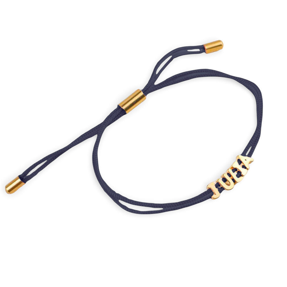 Personalized Adjustable Name Bracelet - Navy
