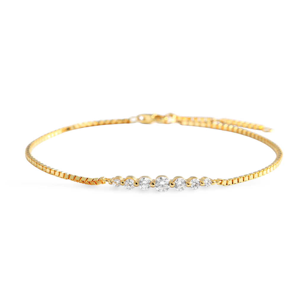 Classic Arc Bracelet - 18k Gold Plated / 7.5"