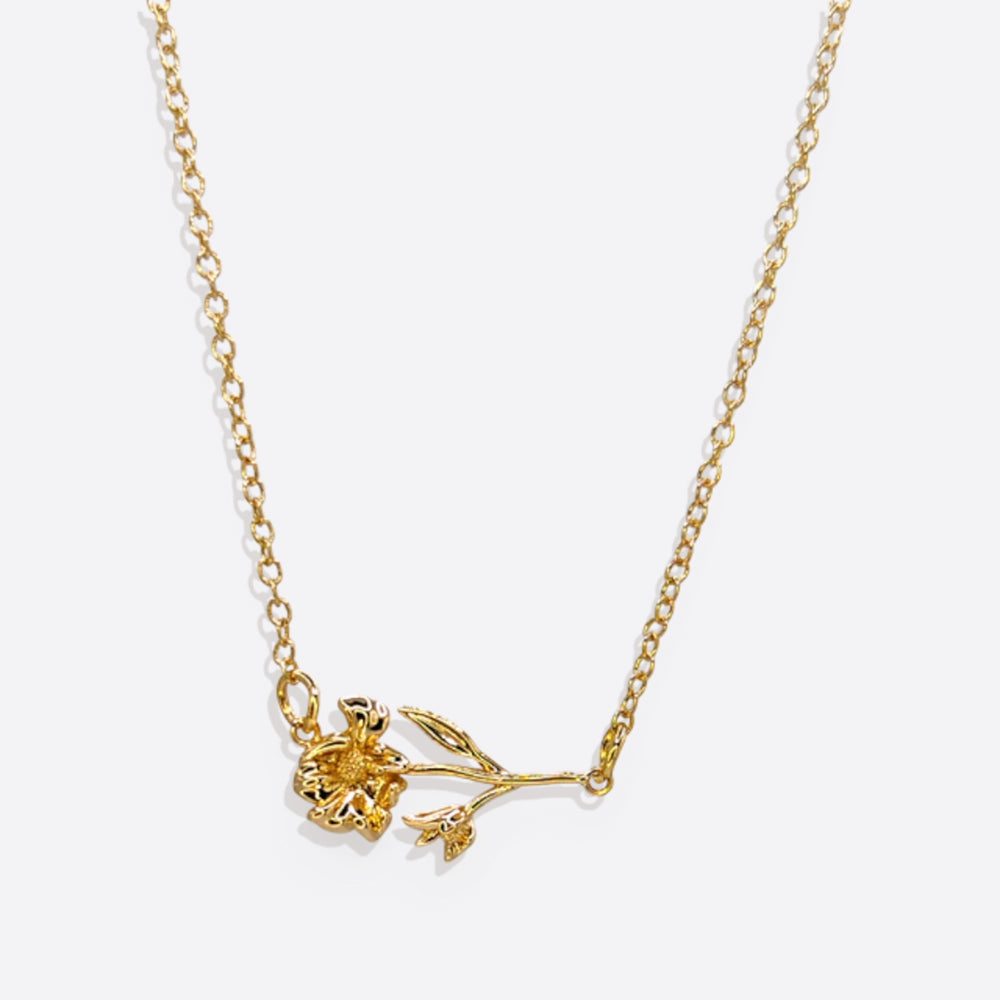 Dainty Birth Flower Necklace - October Cosmo