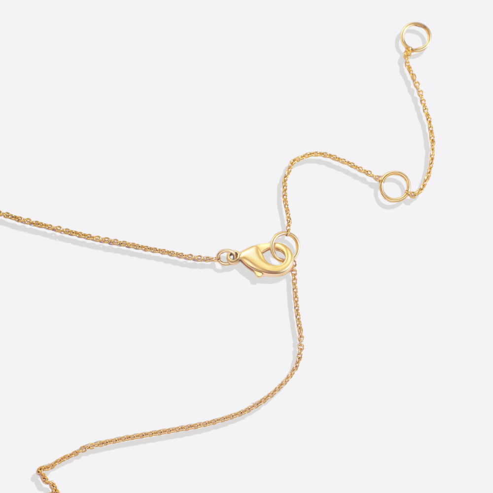 Dainty Bubble Heart Necklace - 18k Gold Plated