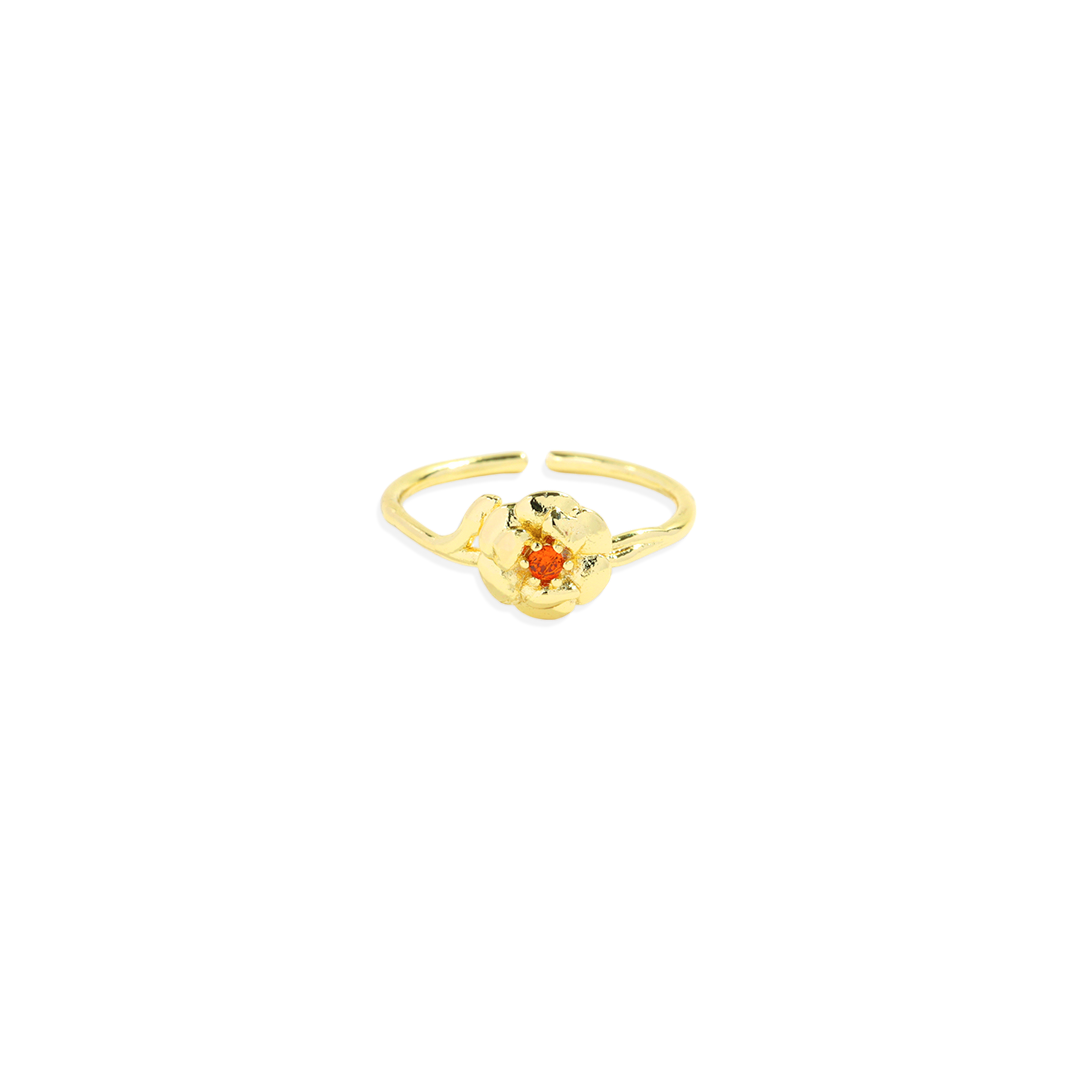 Dainty Gold Birth Flower Ring