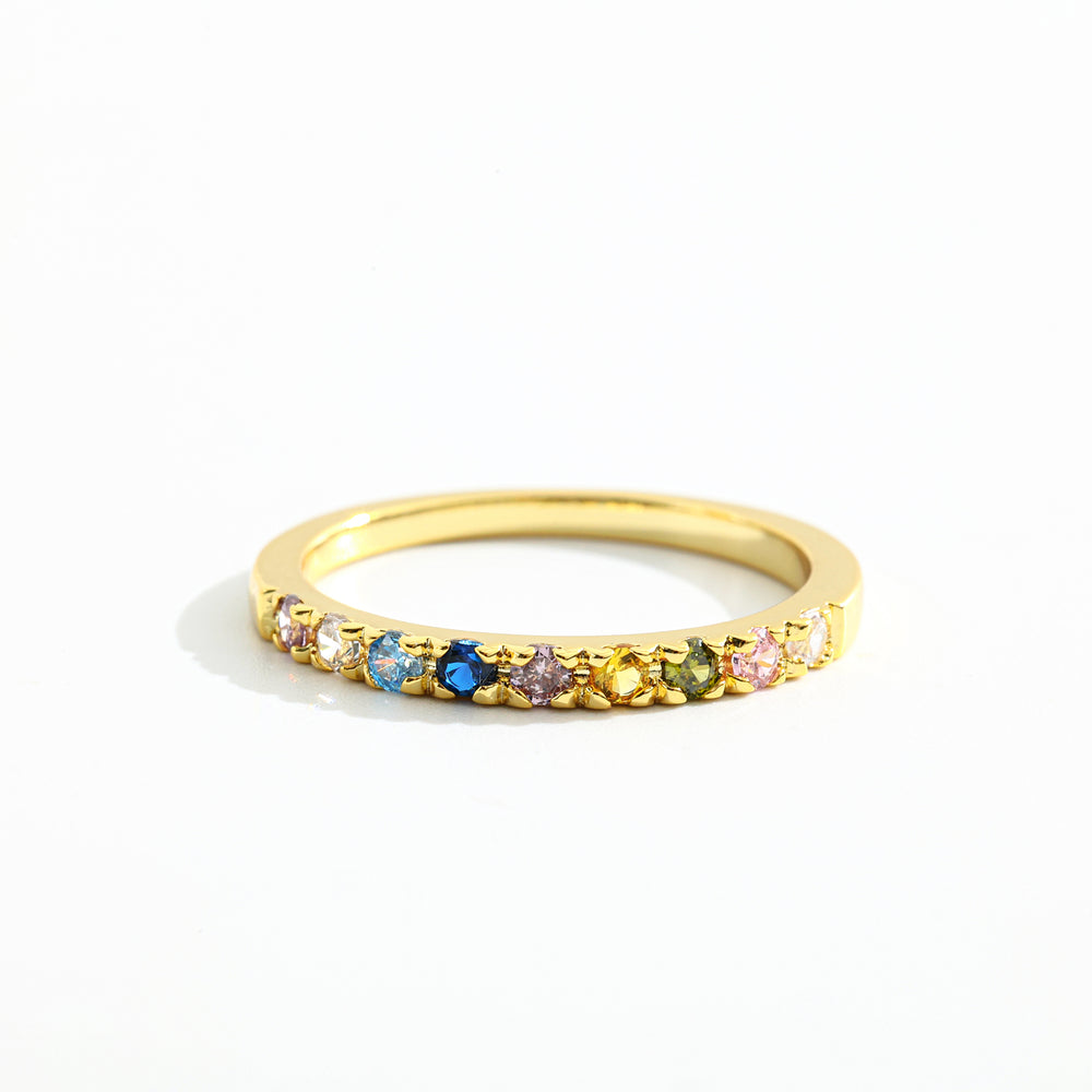 Dainty Stackable Birthstone Ring - Gold / 9 / 9