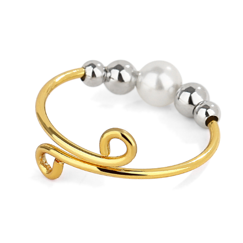 Dainty Adjustable Opal Fidget Ring