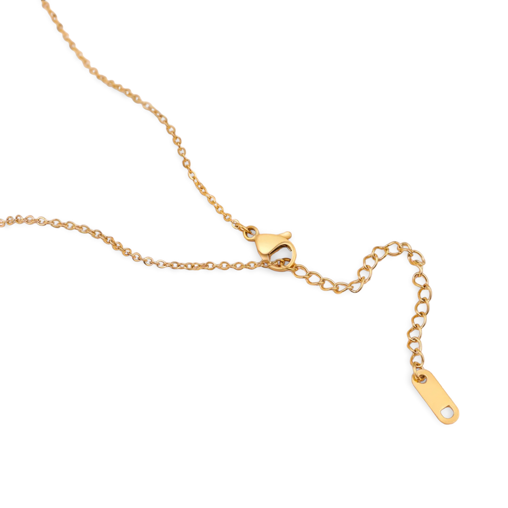 Dainty Birthstone Heart Necklace - January Garnet