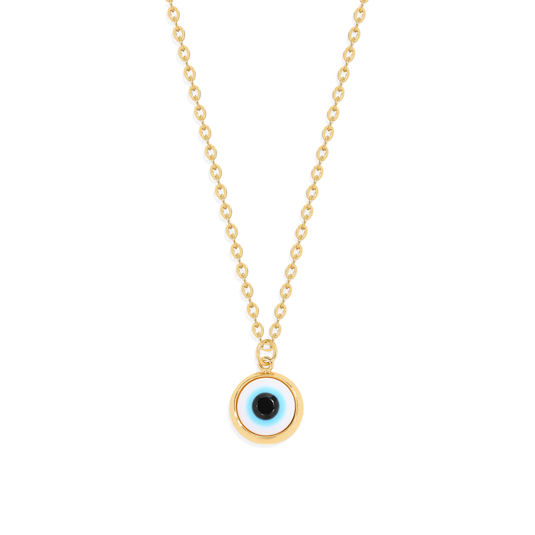 Dainty Boho Evil Eye Charm Necklace