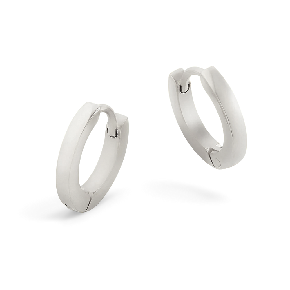Dainty Huggie Hoop Earrings - Silver / 6mm