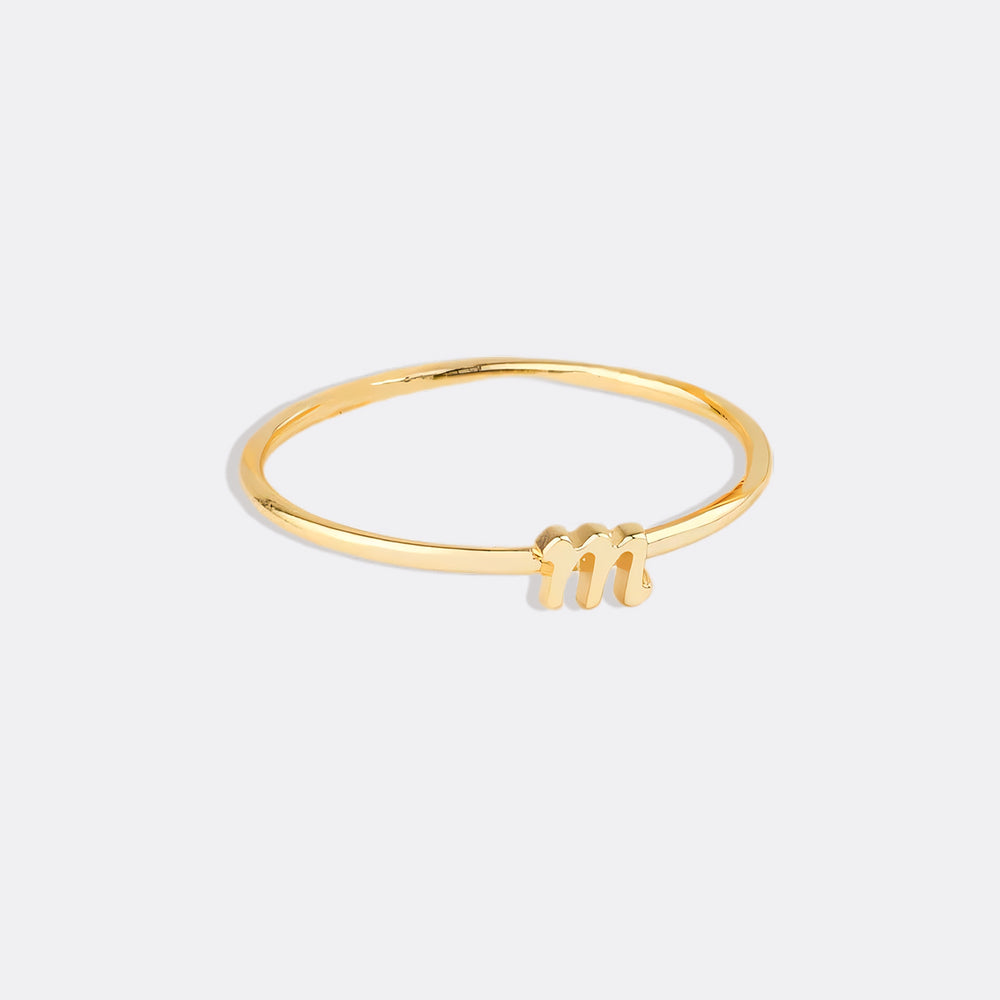Dainty Stacking Letter Ring – Mint & Lily