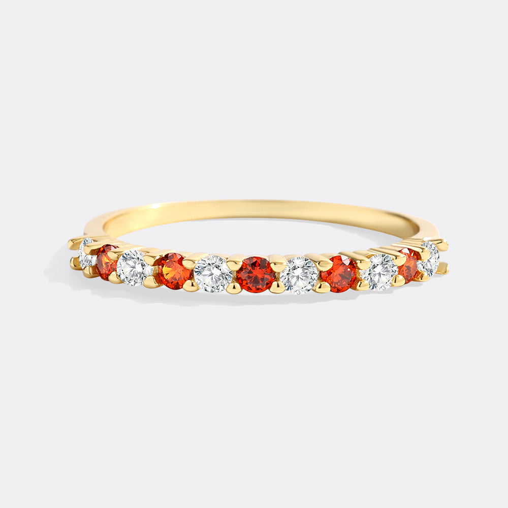 Diamond & Gemstone Stackable Ring – Mint & Lily
