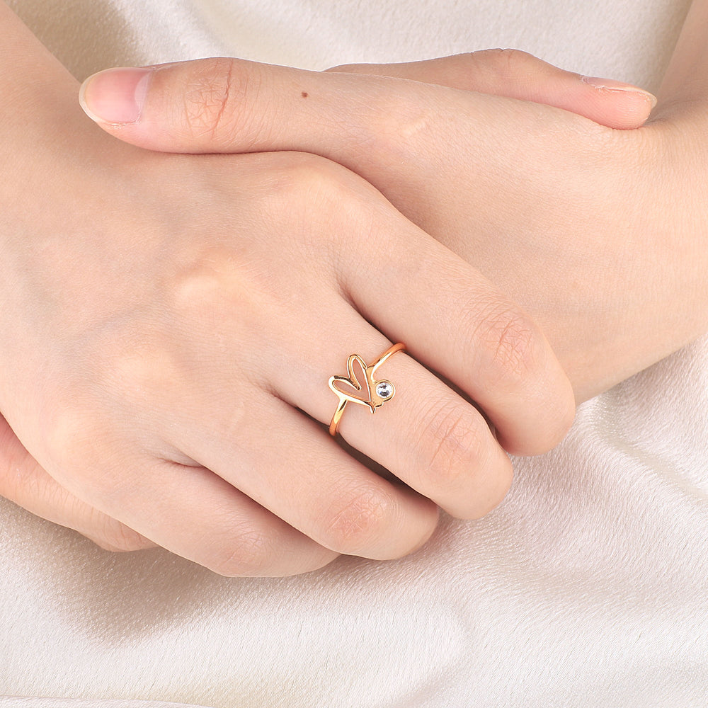 Adjustable Scribble Heart Ring - Default Title