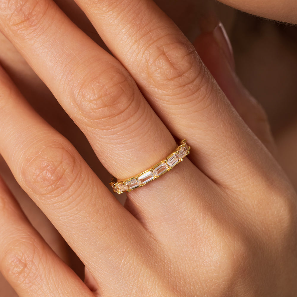 Emerald Eternity Band - Gold / 5