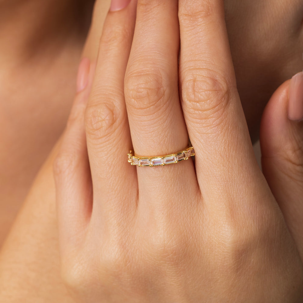 Emerald Eternity Band - Gold / 5