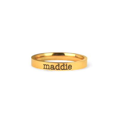 Custom Name Rings Mint Lily
