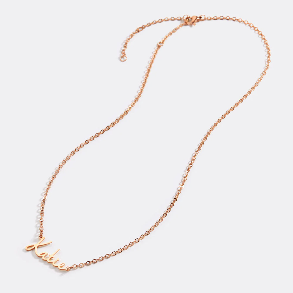 Personalized Name Necklace | Choose from 9 Styles - 18k Rose Gold Plated / Fairy