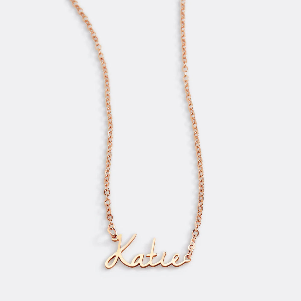 Personalized Name Necklace | Choose from 9 Styles - 18k Rose Gold Plated / Fairy
