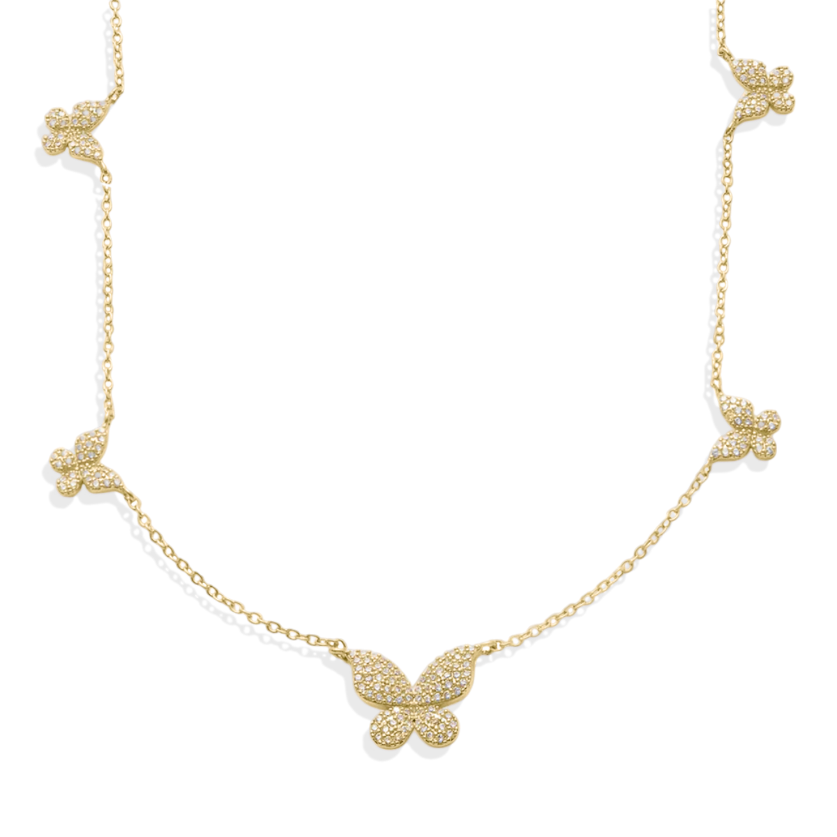 Five Butterfly Necklace
