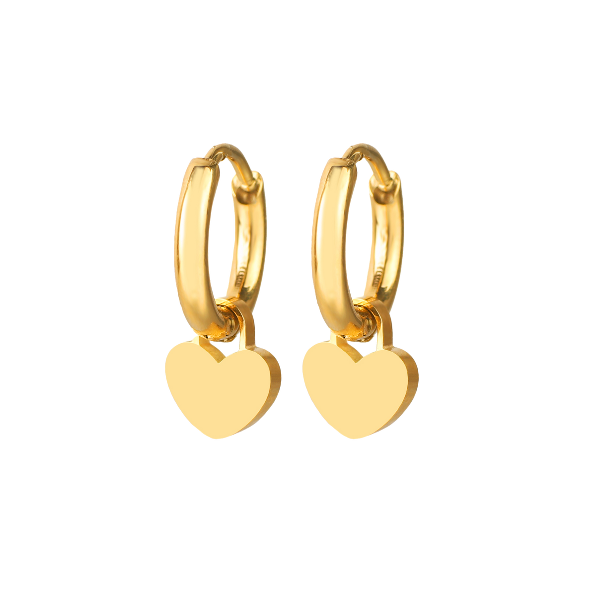 Padlock Heart Huggie Earrings