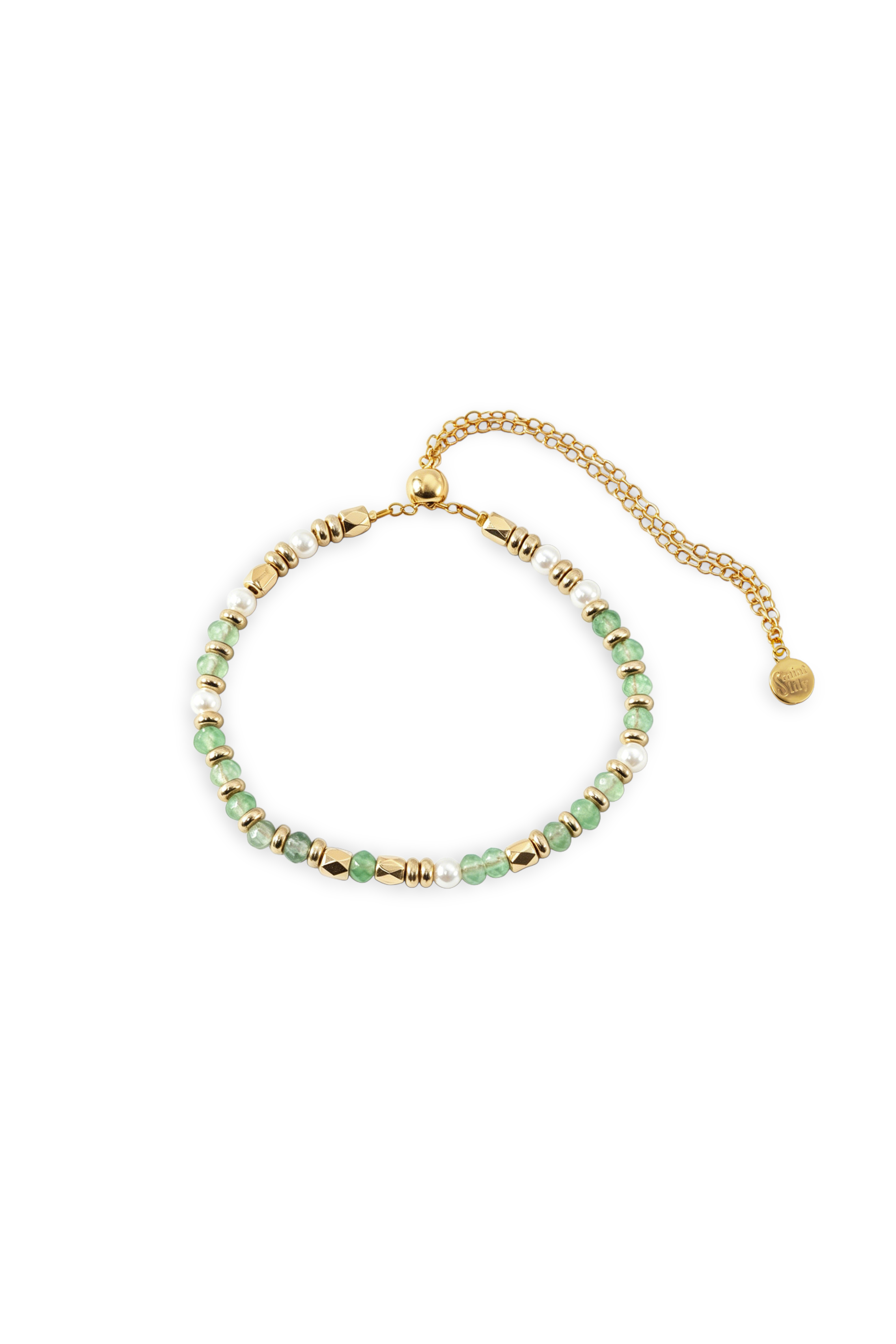 Gemstone Beaded Slider Bracelet