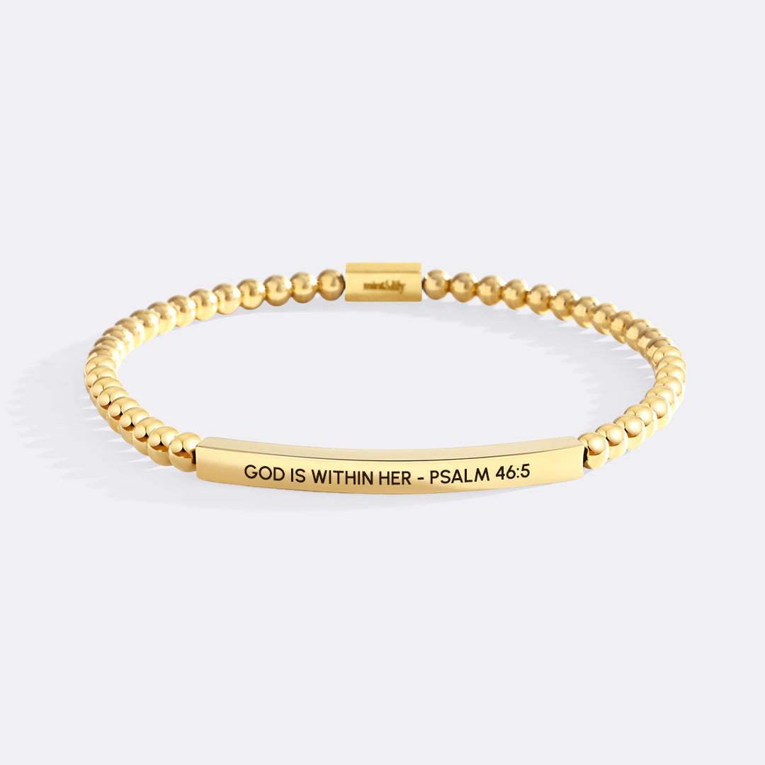  ORDER　美品 GODブレスレット GodIsWithinHer-Psalm46-