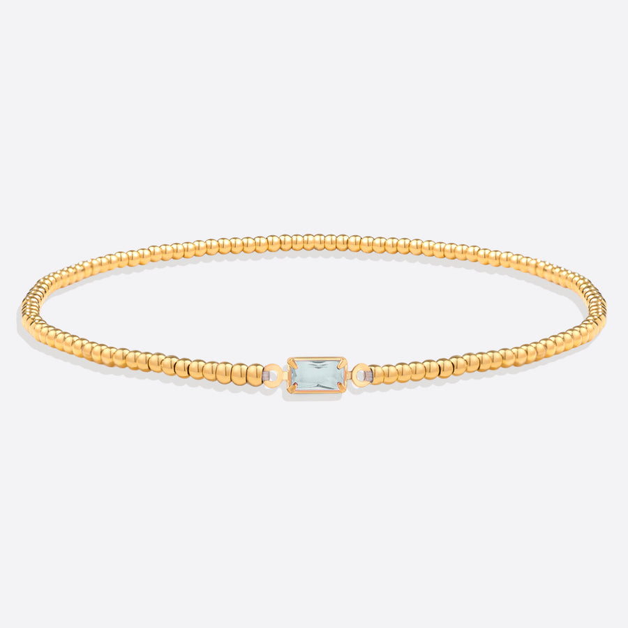 Mint & Lily Gold Beaded Birthstone Bracelet