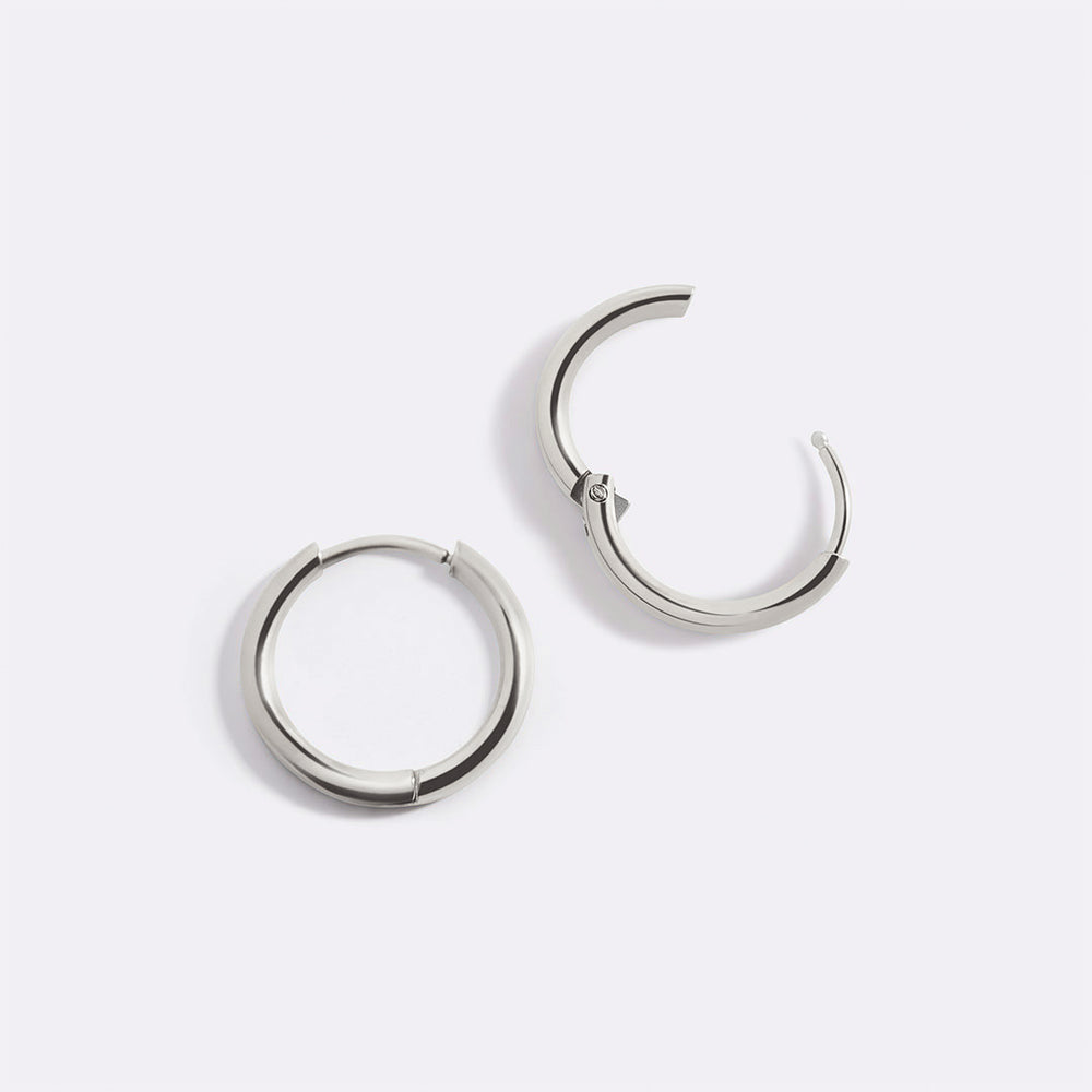 Small Hoop Earrings - Silver / 10 MM